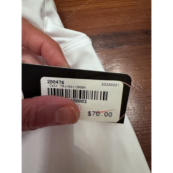 Cross Court White Tennis Skort Size XL Athletic Golf Pickleball White NWT $70 - Picture 7 of 12